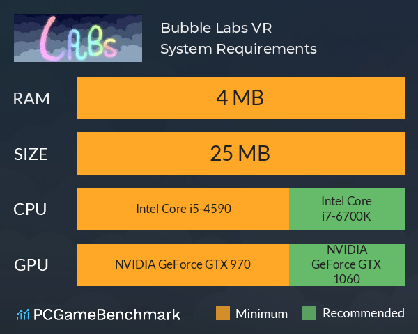 Bubble Labs VR System Requirements PC Graph - Can I Run Bubble Labs VR Bubble Labs VR System Requirements PC Graph - Can I Run Bubble Labs VR