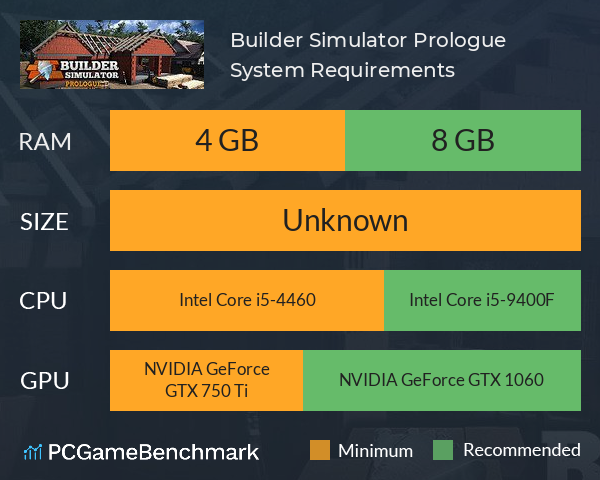 Builder Simulator: Prologue System Requirements PC Graph - Can I Run Builder Simulator: Prologue