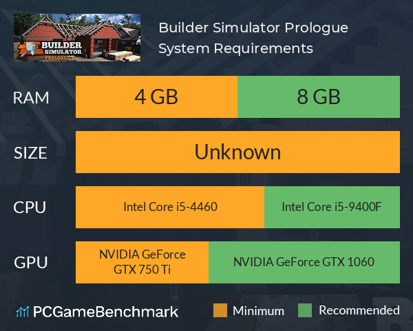 Builder Simulator: Prologue System Requirements PC Graph - Can I Run Builder Simulator: Prologue Builder Simulator: Prologue System Requirements PC Graph - Can I Run Builder Simulator: Prologue