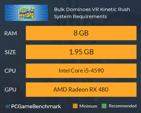 Bulk Dominoes VR: Kinetic Rush System Requirements PC Graph - Can I Run Bulk Dominoes VR: Kinetic Rush