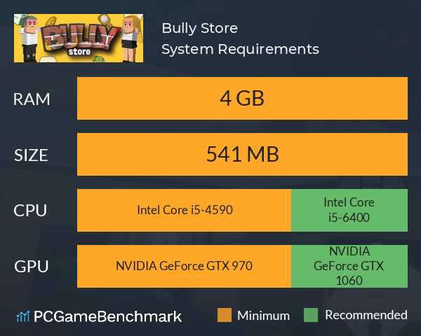 Bully Store System Requirements PC Graph - Can I Run Bully Store