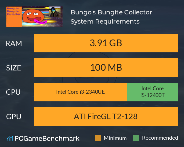 Bungo's Bungite Collector System Requirements PC Graph - Can I Run Bungo's Bungite Collector Bungo's Bungite Collector System Requirements PC Graph - Can I Run Bungo's Bungite Collector