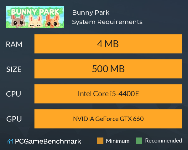 Bunny Park System Requirements PC Graph - Can I Run Bunny Park Bunny Park System Requirements PC Graph - Can I Run Bunny Park
