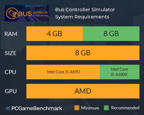 Bus Controller Simulator System Requirements PC Graph - Can I Run Bus Controller Simulator Bus Controller Simulator System Requirements PC Graph - Can I Run Bus Controller Simulator