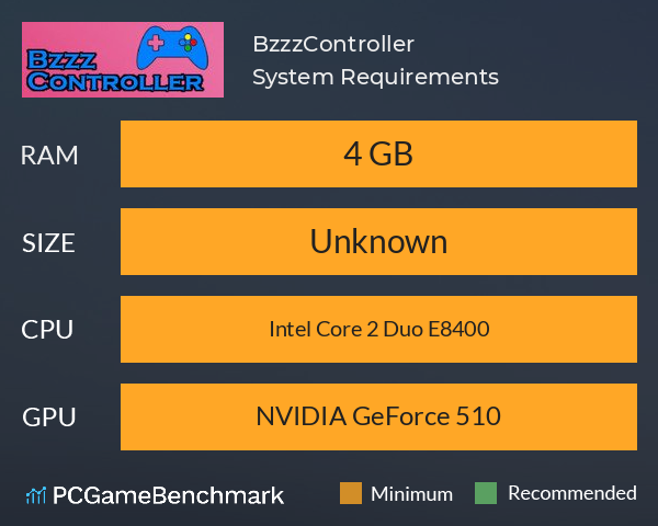 BzzzController System Requirements PC Graph - Can I Run BzzzController BzzzController System Requirements PC Graph - Can I Run BzzzController