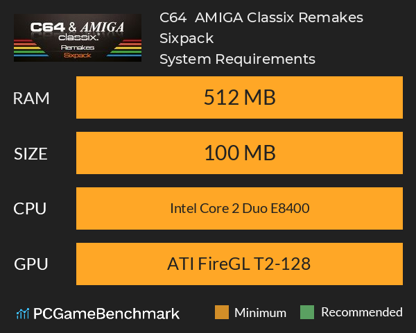 C64 & AMIGA Classix Remakes Sixpack System Requirements PC Graph - Can I Run C64 & AMIGA Classix Remakes Sixpack C64 & AMIGA Classix Remakes Sixpack System Requirements PC Graph - Can I Run C64 & AMIGA Classix Remakes Sixpack