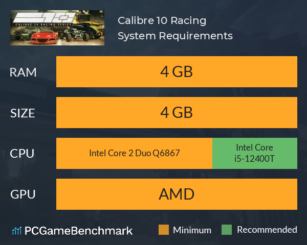 Calibre 10 Racing System Requirements PC Graph - Can I Run Calibre 10 Racing Calibre 10 Racing System Requirements PC Graph - Can I Run Calibre 10 Racing