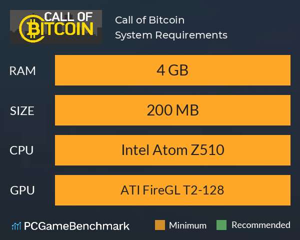 Call of Bitcoin System Requirements PC Graph - Can I Run Call of Bitcoin