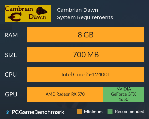 Cambrian Dawn System Requirements PC Graph - Can I Run Cambrian Dawn Cambrian Dawn System Requirements PC Graph - Can I Run Cambrian Dawn