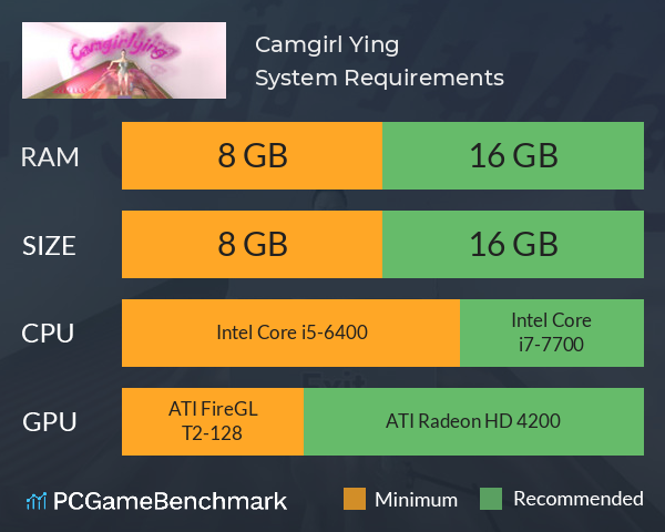 Camgirl Ying System Requirements PC Graph - Can I Run Camgirl Ying Camgirl Ying System Requirements PC Graph - Can I Run Camgirl Ying