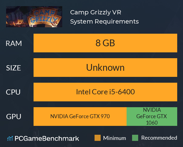 Camp Grizzly VR System Requirements PC Graph - Can I Run Camp Grizzly VR Camp Grizzly VR System Requirements PC Graph - Can I Run Camp Grizzly VR