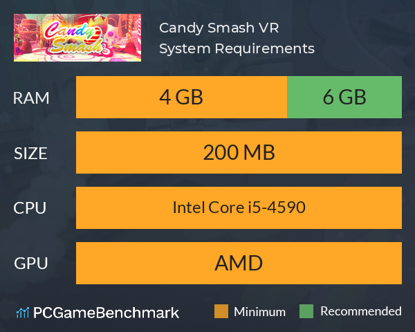 Candy Smash VR System Requirements PC Graph - Can I Run Candy Smash VR Candy Smash VR System Requirements PC Graph - Can I Run Candy Smash VR