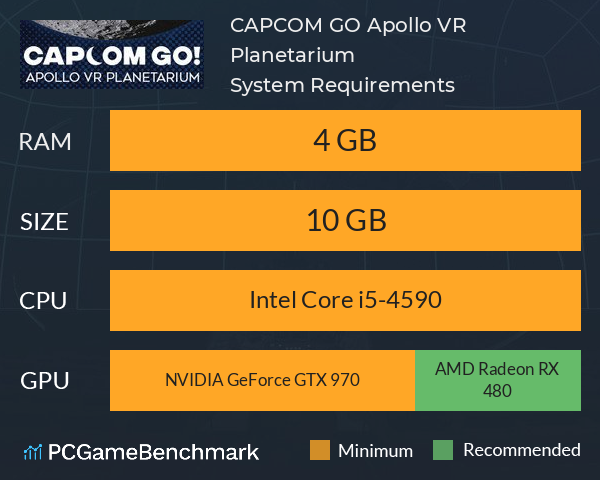 CAPCOM GO! Apollo VR Planetarium System Requirements PC Graph - Can I Run CAPCOM GO! Apollo VR Planetarium CAPCOM GO! Apollo VR Planetarium System Requirements PC Graph - Can I Run CAPCOM GO! Apollo VR Planetarium