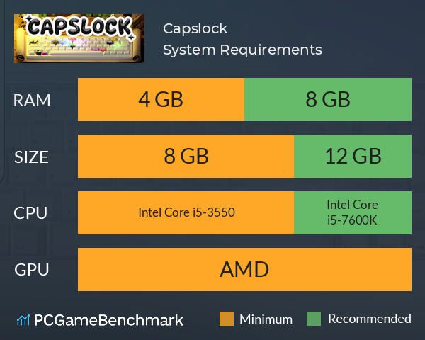 Capslock System Requirements PC Graph - Can I Run Capslock