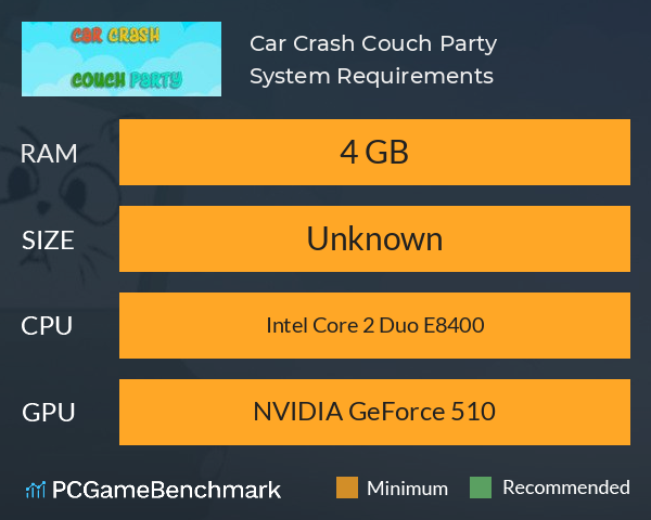 Car Crash Couch Party System Requirements PC Graph - Can I Run Car Crash Couch Party Car Crash Couch Party System Requirements PC Graph - Can I Run Car Crash Couch Party