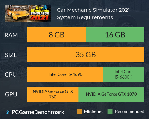 Car Mechanic Simulator 2021 System Requirements Can I Run It Pcgamebenchmark