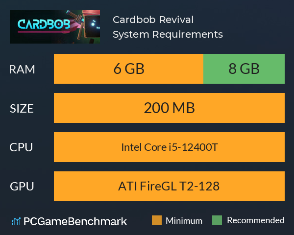 Cardbob: Revival System Requirements PC Graph - Can I Run Cardbob: Revival