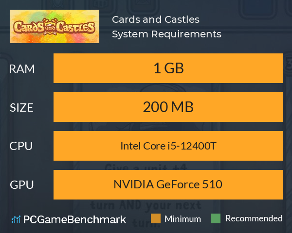 Cards and Castles System Requirements PC Graph - Can I Run Cards and Castles