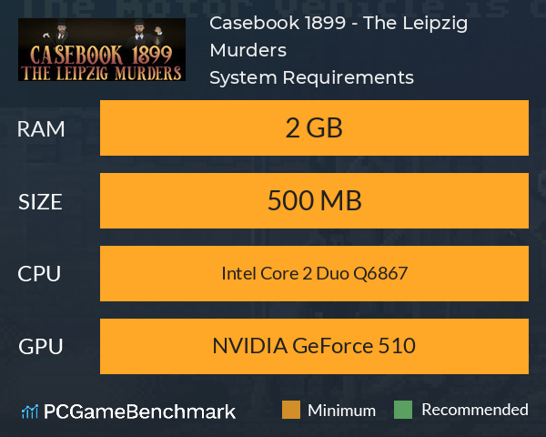 Casebook 1899 - The Leipzig Murders System Requirements PC Graph - Can I Run Casebook 1899 - The Leipzig Murders Casebook 1899 - The Leipzig Murders System Requirements PC Graph - Can I Run Casebook 1899 - The Leipzig Murders