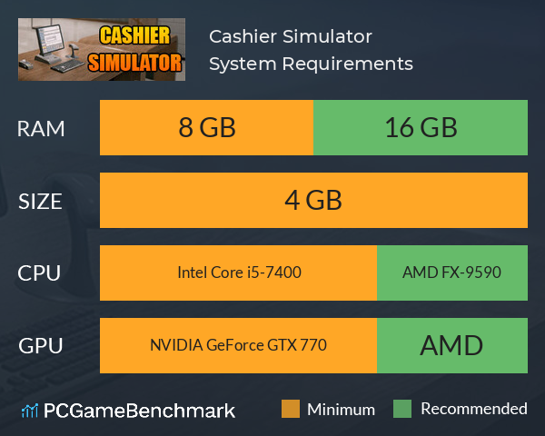 Cashier Simulator System Requirements PC Graph - Can I Run Cashier Simulator