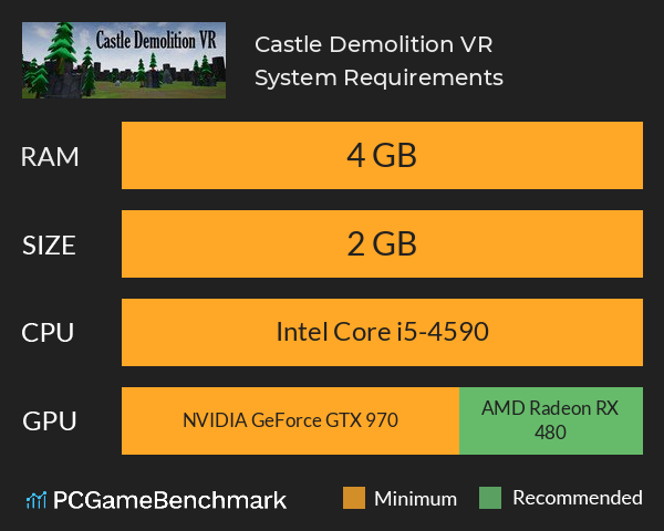 Castle Demolition VR System Requirements PC Graph - Can I Run Castle Demolition VR Castle Demolition VR System Requirements PC Graph - Can I Run Castle Demolition VR