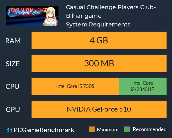 Casual Challenge Players Club- Bilhar game System Requirements PC Graph - Can I Run Casual Challenge Players Club- Bilhar game