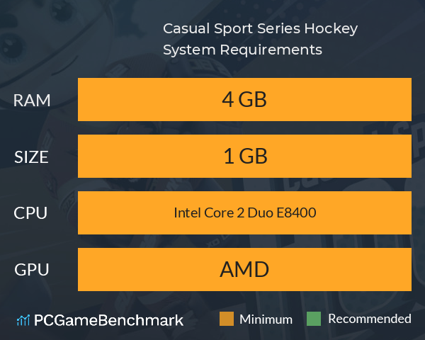 Casual Sport Series: Hockey System Requirements PC Graph - Can I Run Casual Sport Series: Hockey Casual Sport Series: Hockey System Requirements PC Graph - Can I Run Casual Sport Series: Hockey