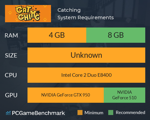 Catching System Requirements PC Graph - Can I Run Catching Catching System Requirements PC Graph - Can I Run Catching