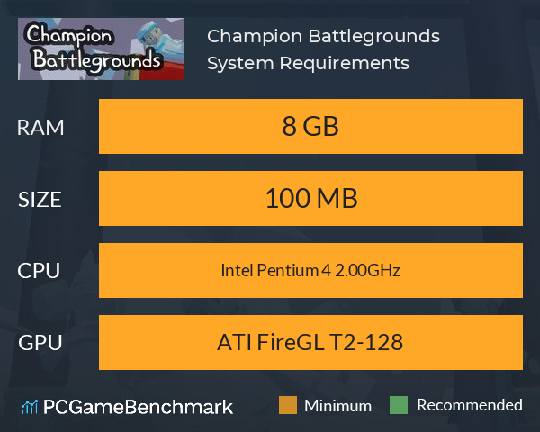 Champion Battlegrounds System Requirements PC Graph - Can I Run Champion Battlegrounds