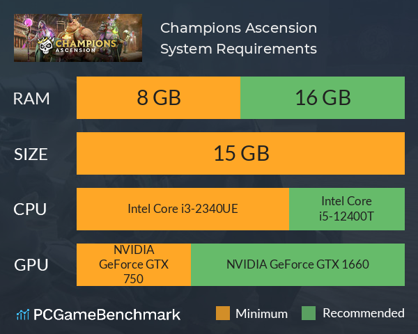 Champions Ascension System Requirements PC Graph - Can I Run Champions Ascension Champions Ascension System Requirements PC Graph - Can I Run Champions Ascension