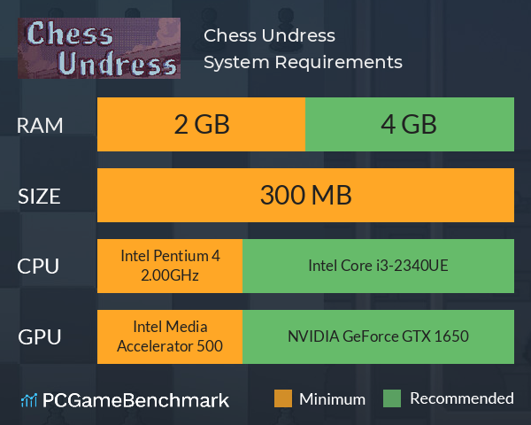 Chess Undress System Requirements PC Graph - Can I Run Chess Undress Chess Undress System Requirements PC Graph - Can I Run Chess Undress