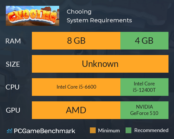 Chooing System Requirements PC Graph - Can I Run Chooing Chooing System Requirements PC Graph - Can I Run Chooing