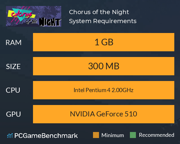 Chorus of the Night System Requirements PC Graph - Can I Run Chorus of the Night Chorus of the Night System Requirements PC Graph - Can I Run Chorus of the Night