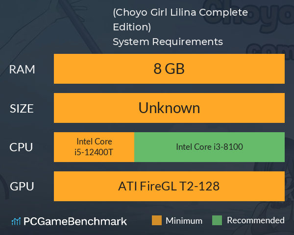 초요소녀 리리나 완전판(Choyo Girl Lilina Complete Edition) System Requirements PC Graph - Can I Run 초요소녀 리리나 완전판(Choyo Girl Lilina Complete Edition) 초요소녀 리리나 완전판(Choyo Girl Lilina Complete Edition) System Requirements PC Graph - Can I Run 초요소녀 리리나 완전판(Choyo Girl Lilina Complete Edition)