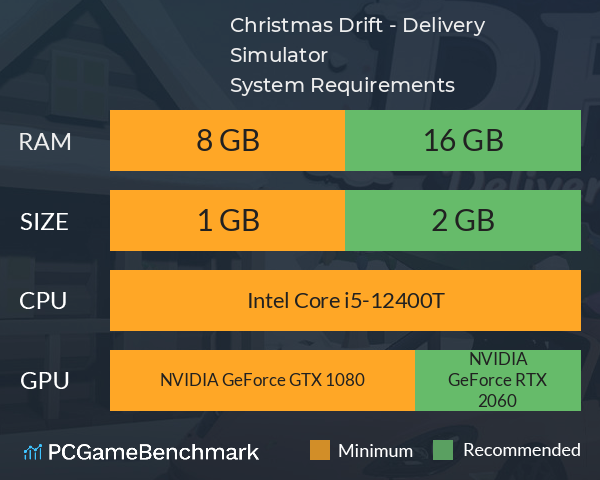Christmas Drift - Delivery Simulator System Requirements PC Graph - Can I Run Christmas Drift - Delivery Simulator Christmas Drift - Delivery Simulator System Requirements PC Graph - Can I Run Christmas Drift - Delivery Simulator