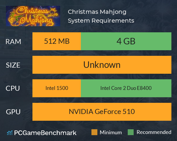 Christmas Mahjong System Requirements PC Graph - Can I Run Christmas Mahjong