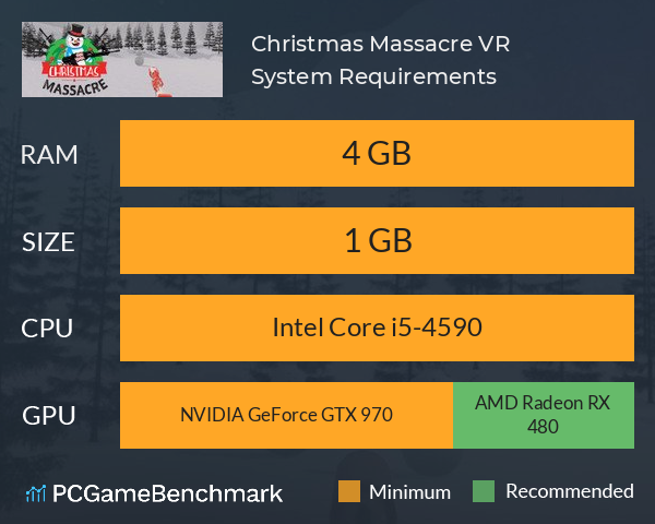 Christmas Massacre VR System Requirements PC Graph - Can I Run Christmas Massacre VR