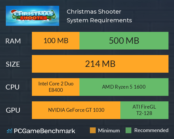 Christmas Shooter System Requirements PC Graph - Can I Run Christmas Shooter Christmas Shooter System Requirements PC Graph - Can I Run Christmas Shooter