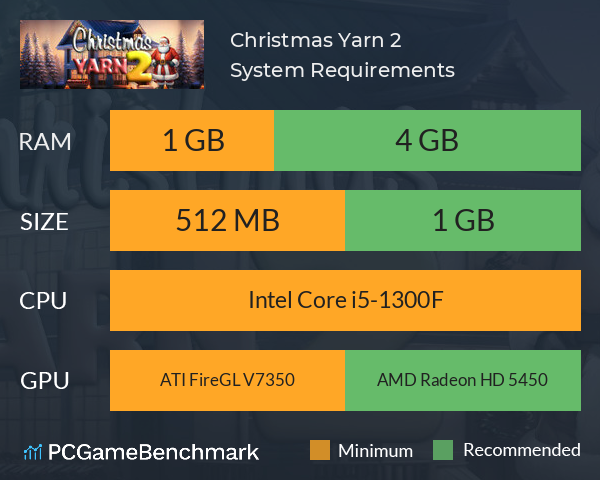 Christmas Yarn 2 System Requirements PC Graph - Can I Run Christmas Yarn 2 Christmas Yarn 2 System Requirements PC Graph - Can I Run Christmas Yarn 2