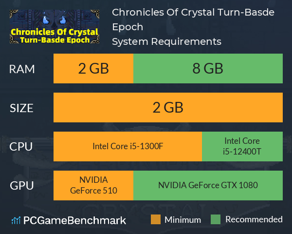 Chronicles Of Crystal: Turn-Basde Epoch System Requirements PC Graph - Can I Run Chronicles Of Crystal: Turn-Basde Epoch Chronicles Of Crystal: Turn-Basde Epoch System Requirements PC Graph - Can I Run Chronicles Of Crystal: Turn-Basde Epoch