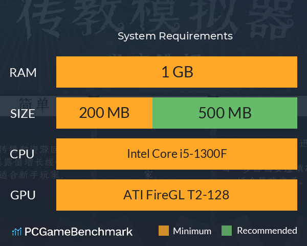 传教模拟器 System Requirements PC Graph - Can I Run 传教模拟器 传教模拟器 System Requirements PC Graph - Can I Run 传教模拟器