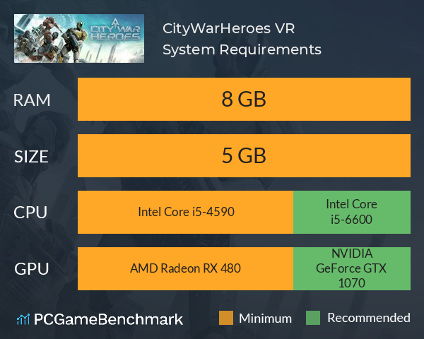 CityWarHeroes VR System Requirements PC Graph - Can I Run CityWarHeroes VR