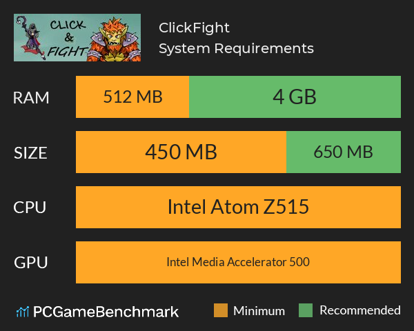 Click&Fight System Requirements PC Graph - Can I Run Click&Fight Click&Fight System Requirements PC Graph - Can I Run Click&Fight