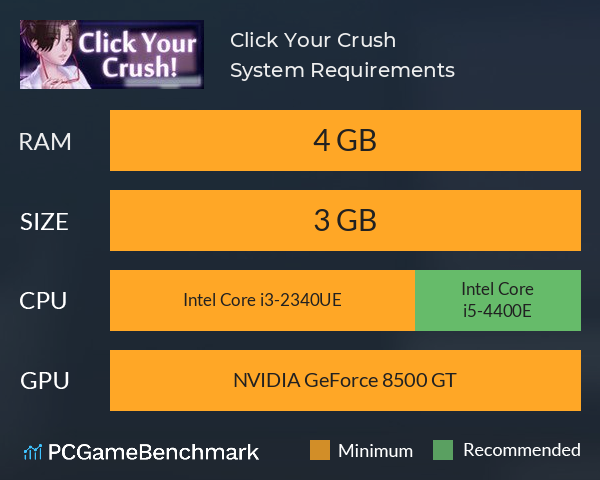 Click Your Crush! System Requirements PC Graph - Can I Run Click Your Crush! Click Your Crush! System Requirements PC Graph - Can I Run Click Your Crush!