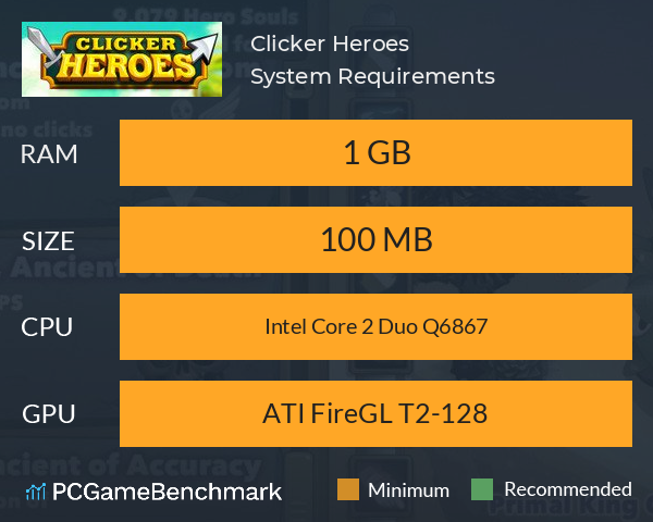 Clicker Heroes System Requirements PC Graph - Can I Run Clicker Heroes Clicker Heroes System Requirements PC Graph - Can I Run Clicker Heroes