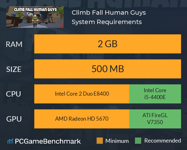 Climb Fall Human Guys System Requirements PC Graph - Can I Run Climb Fall Human Guys