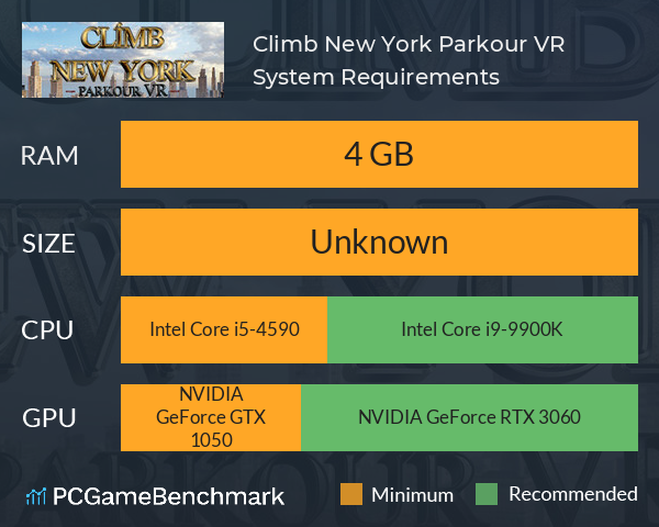 Climb New York Parkour VR System Requirements PC Graph - Can I Run Climb New York Parkour VR Climb New York Parkour VR System Requirements PC Graph - Can I Run Climb New York Parkour VR