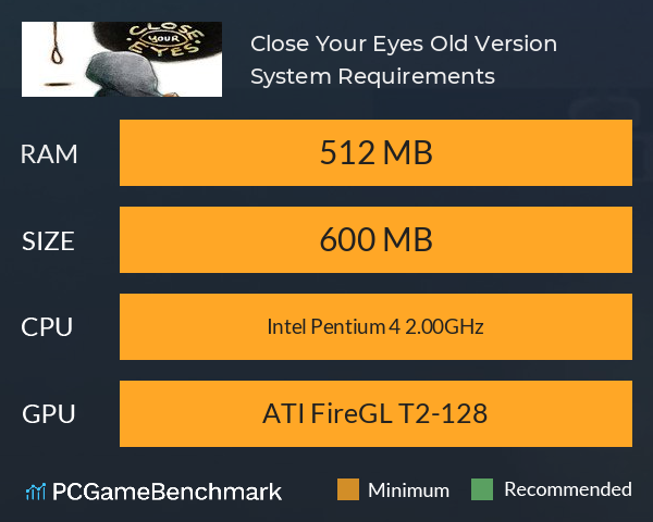 Close Your Eyes [Old Version] System Requirements PC Graph - Can I Run Close Your Eyes [Old Version]