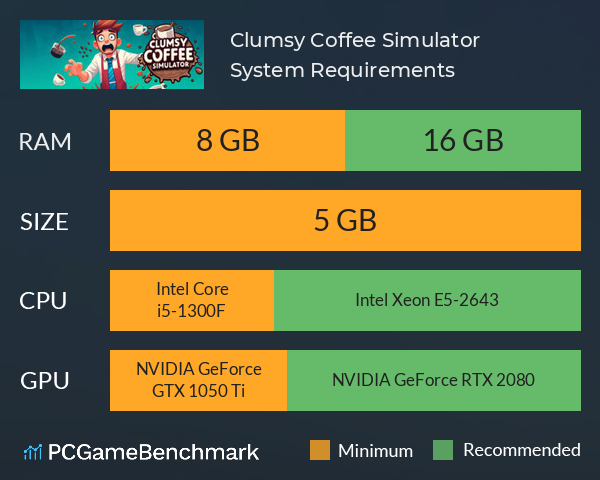 Clumsy Coffee Simulator System Requirements PC Graph - Can I Run Clumsy Coffee Simulator Clumsy Coffee Simulator System Requirements PC Graph - Can I Run Clumsy Coffee Simulator