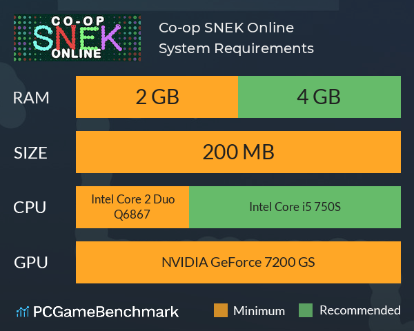 Co-op SNEK Online System Requirements PC Graph - Can I Run Co-op SNEK Online Co-op SNEK Online System Requirements PC Graph - Can I Run Co-op SNEK Online